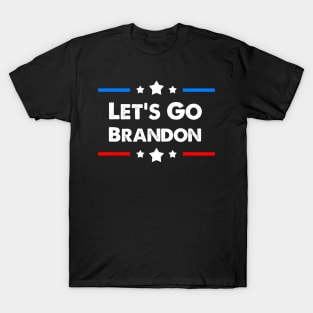 Let's Go Brandon Anti Biden Art Of USA Flag In Vintage Style T-Shirt